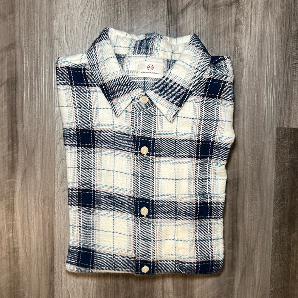 AG Adriano Goldschmied Flannel Long Sleeve Button Down - Medium